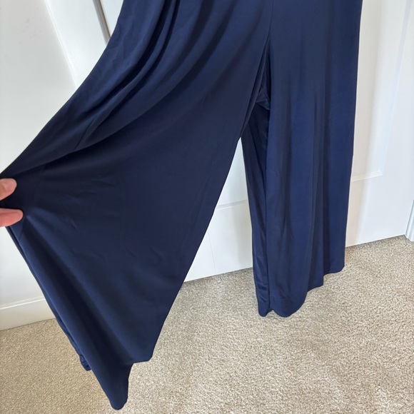 Chaus Midnight Blue Jumpsuit & Chiffon Overlay with Sparkling Silver Details - Picture 3 of 7